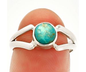 Natural Rare Turquoise Nevada Aztec Mt Ring size-7 SDR233508 R-1505, 6x6 mm