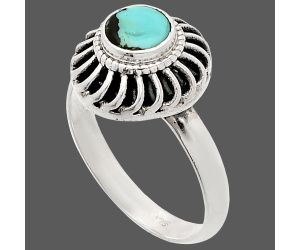Lucky Charm Tibetan Turquoise Ring size-8 SDR233546 R-1596, 6x6 mm