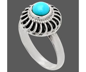 Sleeping Beauty Turquoise Ring size-9 SDR233549 R-1596, 6x6 mm