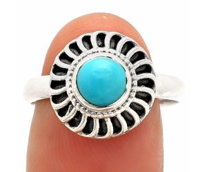 Sleeping Beauty Turquoise Ring size-9 SDR233552 R-1596, 6x6 mm
