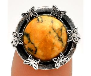 Butterfly - Honey Dendritic Opal Ring size-8 SDR233665 R-1716, 12x12 mm