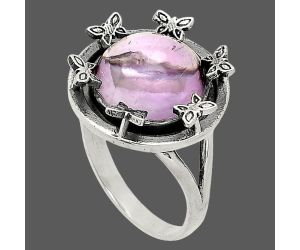 Butterfly - Rose De France Amethyst Cab Ring size-8 SDR233698 R-1716, 12x12 mm