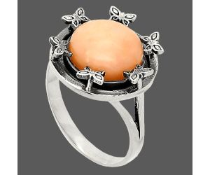 Butterfly - Pink Opal Ring size-9.5 SDR233715 R-1716, 12x12 mm