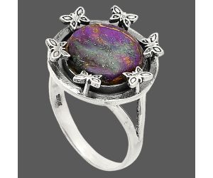 Butterfly - Copper Purple Turquoise Ring size-9 SDR233737 R-1716, 12x12 mm