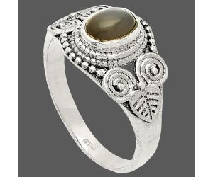 Gray Moonstone Ring size-8.5 SDR233792 R-1280, 5x7 mm