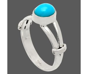 Sleeping Beauty Turquoise Ring size-8 SDR233800 R-1472, 6x8 mm