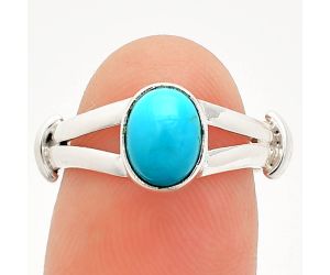 Sleeping Beauty Turquoise Ring size-6 SDR233801 R-1472, 6x8 mm