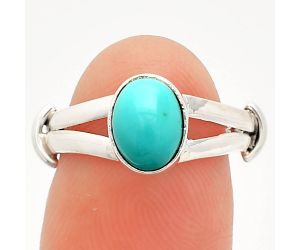 Sleeping Beauty Turquoise Ring size-6 SDR233802 R-1472, 6x8 mm