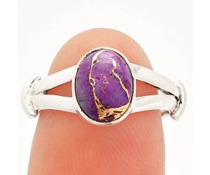 Copper Purple Turquoise Ring size-6 SDR233803 R-1472, 7x9 mm