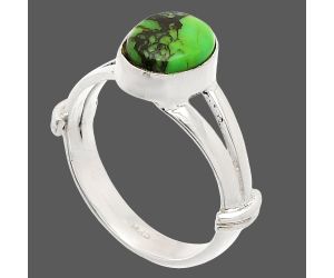 Green Matrix Turquoise Ring size-7 SDR233851 R-1472, 7x9 mm