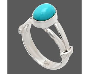 Sleeping Beauty Turquoise Ring size-6 SDR233859 R-1472, 6x8 mm