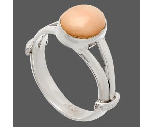 Pink Opal Ring size-7 SDR233864 R-1472, 7x9 mm