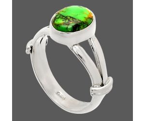Green Matrix Turquoise Ring size-6 SDR233867 R-1472, 7x9 mm