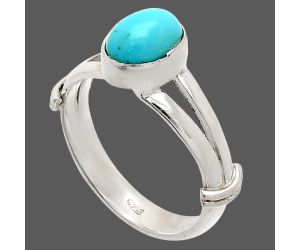 Sleeping Beauty Turquoise Ring size-7 SDR233877 R-1472, 6x8 mm
