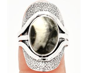 Mexican Cabbing Fossil Ring size-8 SDR233990 R-1402, 11x14 mm
