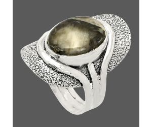 Mexican Cabbing Fossil Ring size-8 SDR234030 R-1402, 10x14 mm