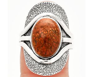 Red Moss Agate Ring size-9 SDR234045 R-1402, 10x14 mm