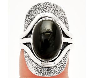 Black Onyx Ring size-8 SDR234056 R-1402, 10x14 mm