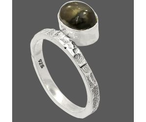 Mexican Cabbing Fossil Ring size-6 SDR234118 R-1037, 6x8 mm