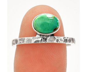 Natural Rare Turquoise Nevada Aztec Mt Ring size-8 SDR234145 R-1037, 6x8 mm
