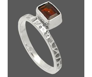 Hessonite Garnet Ring size-8 SDR234170 R-1037, 5x7 mm