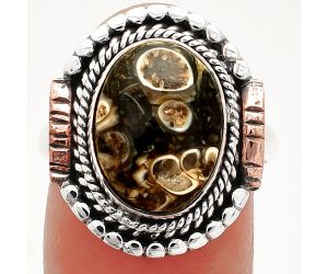Two Tone - Turtella Jasper Ring size-8 SDR234229 R-1414, 10x14 mm