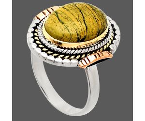 Two Tone - Mariposite Ring size-9 SDR234250 R-1414, 11x15 mm