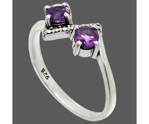 African Amethyst Ring size-6 SDR234411 R-1184, 4x4 mm