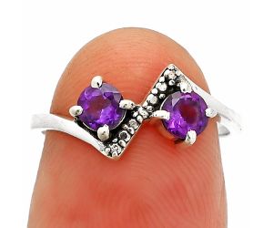 African Amethyst Ring size-8 SDR234413 R-1184, 4x4 mm