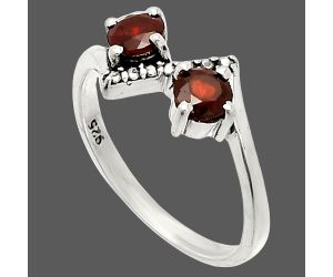 Hessonite Garnet Ring size-7 SDR234421 R-1184, 4x4 mm