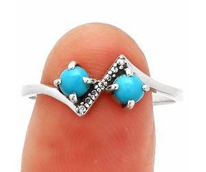 Sleeping Beauty Turquoise Ring size-7 SDR234461 R-1184, 4x4 mm