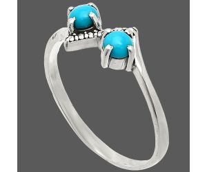 Sleeping Beauty Turquoise Ring size-6 SDR234462 R-1184, 4x4 mm