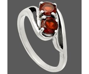 Hessonite Garnet Ring size-8 SDR234515 R-1048, 5x5 mm
