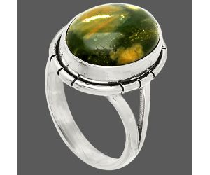 Rhyolite - Rainforest Jasper Ring size-7 SDR234617 R-1012, 11x14 mm