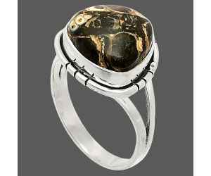 Turtella Jasper Ring size-8 SDR234650 R-1012, 12x12 mm