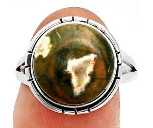 Rhyolite - Rainforest Jasper Ring size-8 SDR234662 R-1012, 13x13 mm