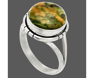 Rhyolite - Rainforest Jasper Ring size-9 SDR234677 R-1012, 13x13 mm