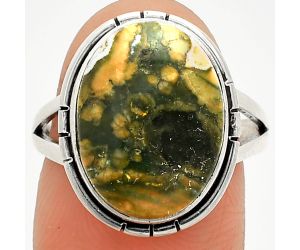 Rhyolite - Rainforest Jasper Ring size-8 SDR234691 R-1012, 12x16 mm