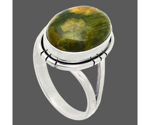Rhyolite - Rainforest Jasper Ring size-9 SDR234695 R-1012, 11x15 mm