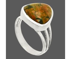 Rhyolite - Rainforest Jasper Ring size-6 SDR234755 R-1006, 11x11 mm