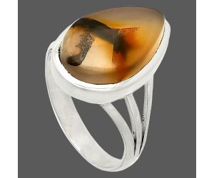 Montana Agate Ring size-8.5 SDR234819 R-1006, 11x17 mm