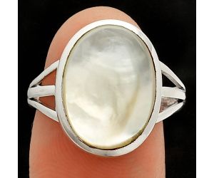 Mother Of Pearl Ring size-9 SDR234853 R-1006, 12x16 mm