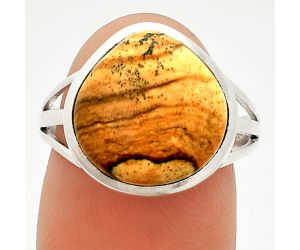 Picture Jasper Ring size-8 SDR234861 R-1006, 13x13 mm