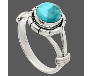 Natural Turquoise Morenci Mine Ring size-6 SDR234934 R-1533, 7x7 mm