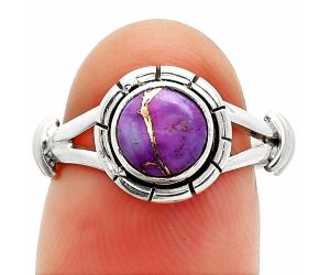 Copper Purple Turquoise Ring size-7.5 SDR234941 R-1533, 7x7 mm
