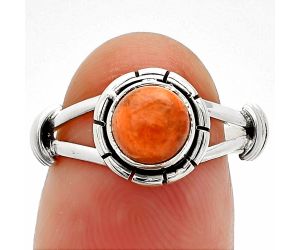 Red Sponge Coral Ring size-8 SDR234944 R-1533, 7x7 mm