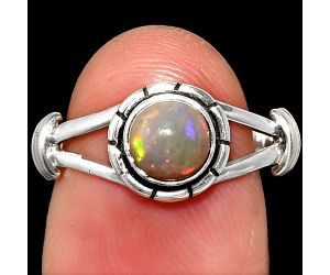 Ethiopian Opal Ring size-7.5 SDR234960 R-1533, 6x6 mm