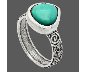 Natural Rare Turquoise Nevada Aztec Mt Ring size-6 SDR235029 R-1061, 9x9 mm