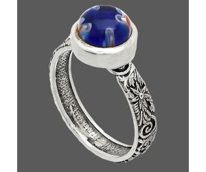 Millefiori Murano Glass Ring size-8 SDR235046 R-1061, 8x8 mm