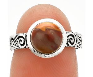 Noreena Jasper Ring size-6 SDR235049 R-1061, 8x8 mm